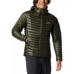 Kurtka puchowa męska Mountain Hardwear Ghost Whisperer/2 Hoody. Zielone kurtki sportowe męskie MOUNTAIN HARDWEAR, na zimę, m, bez wzorów, z puchu, bez kaptura, narciarskie. Za 1,502.10 zł.