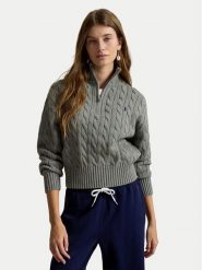 Polo Ralph Lauren Sweter 211963467506 Szary Regular Fit. Szare swetry nierozpinane damskie Polo Ralph Lauren, l, bez wzorów, z bawełny, bez kołnierzyka, bez ramiączek. Za 1,199.00 zł.