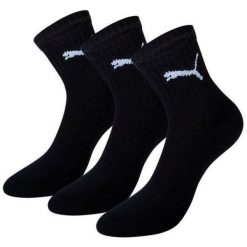 Skarpety Puma Short Crew 3Pack Unisex. Czarne skarpetki damskie Puma, bez wzorów. Za 40.99 zł.