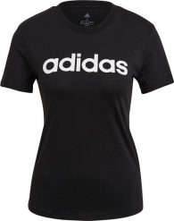 Adidas Koszulka damska adidas Essentials Slim T-Shirt czarna GL0769. Czarne bluzki damskie Adidas, bez wzorów, bez kołnierzyka, bez ramiączek. Za 88.13 zł.