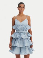 Fracomina Sukienka koktajlowa FQ26SD1007W83101 Niebieski Regular Fit. Niebieskie sukienki damskie Fracomina, l, bez wzorów, z syntetyku, wizytowe, bez kołnierzyka, bez ramiączek. Za 1,189.00 zł.