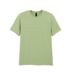 Bawełniana Koszulka Unisex Dla Dorosłych W Miękkim Stylu. Zielone bluzki damskie GILDAN, s, bez wzorów, z bawełny, sportowe, bez kołnierzyka, bez ramiączek. Za 41.99 zł.