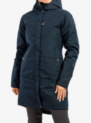 Płaszcz damski Fjallraven Kiruna Padded Parka. Niebieskie płaszcze damskie Fjällräven, na zimę, xs, bez wzorów, z bawełny, biznesowe, bez kołnierzyka, z kapturem. Za 1,352.99 zł.