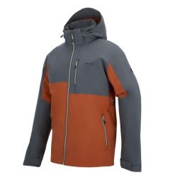 Męska wodoodporna kurtka turystyczna Bosfield Panelled z kapturem. Brązowe kurtki męskie Regatta, m, bez wzorów, z materiału, sportowe, z kapturem. Za 429.99 zł.