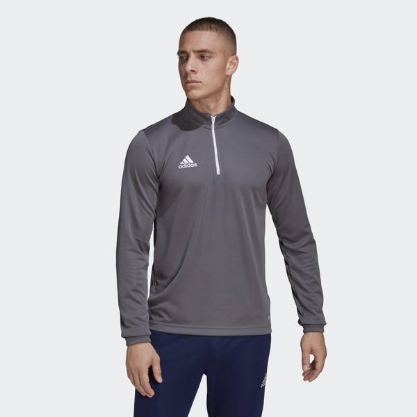 Bluza piłkarska męska Adidas Entrada 22 Training Top. Szare bluzy męskie Adidas, m, bez wzorów, sportowe, bez ramiączek, bez kaptura. Za 109.00 zł.