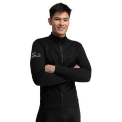 Męska zimowa kurtka rowerowa softshell Kolarstwo Siroko Core Everest. Czarne kurtki męskie SIROKO, na zimę, l, bez wzorów, z materiału, bez kaptura, rowerowe. W wyprzedaży za 164.95 zł.