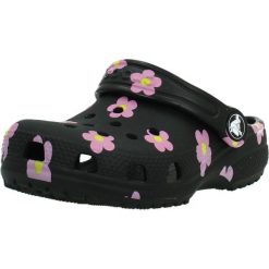 Sandały CROCS CLASSIC FLOWER CLOG Czarny. Czarne sandały damskie Crocs, bez wzorów, z syntetyku, bez obcasa, bez zapięcia. Za 188.99 zł.
