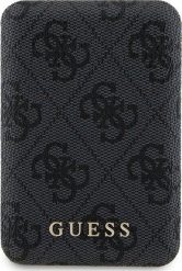 Powerbank Guess Guess 4G Leather Metal Logo MagSafe - Power Bank indukcyjny 5000 mAh 15W MagSafe (czarny). Czarne powerbanki Guess. Za 191.36 zł.