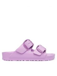 Birkenstock Klapki Arizona Big Buckle 1031259 Fioletowy. Fioletowe klapki damskie Birkenstock, bez wzorów, z syntetyku, bez obcasa, bez zapięcia. Za 279.99 zł.