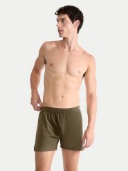 Sloggi Bokserki 10215473 Khaki. Brązowe bokserki męskie Sloggi, bez wzorów, z bawełny. Za 79.99 zł.