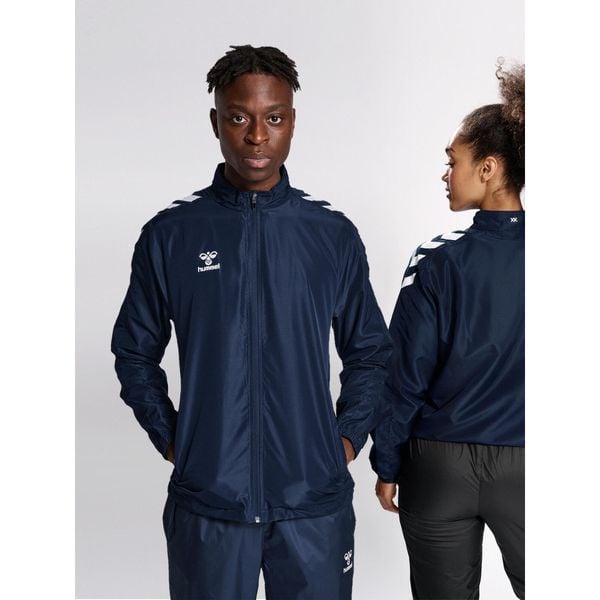 Kurtka Hummel Micro Zip. Niebieskie kurtki sportowe damskie Hummel, na jesień, xl, bez wzorów, z materiału, bez ramiączek, bez kaptura. Za 169.75 zł.