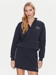 Guess Bluza V5GQ06 KCS01 Granatowy Regular Fit. Niebieskie bluzy damskie Guess, xs, z aplikacjami, z bawełny, bez ramiączek, bez kaptura. Za 199.99 zł.