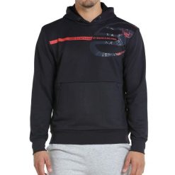 Sweatshirt Bullpadel Baiona. Czarne bluzy męskie bullpadel, bez wzorów, sportowe, bez ramiączek, bez kaptura. W wyprzedaży za 194.25 zł.