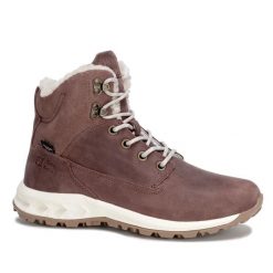 Buty damskie trekkingowe Jack Wolfskin QUEENSTOWN CITY TEXAPORE MID. Brązowe obuwie trekkingowe damskie Jack Wolfskin, z materiału, bez zapięcia. Za 309.00 zł.
