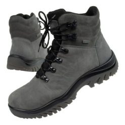 Buty trekkingowe 4F OBMH255 25S szare. Szare trekkingi męskie z materiału, za kostkę, bez zapięcia. Za 640.22 zł.