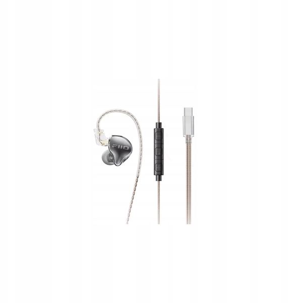 FiiO JD10 TC - złącze Type-C - transparent black - Dynamiczne monitory douszne. Czarne słuchawki dokanałowe FiiO. Za 89.75 zł.