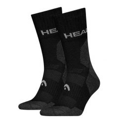 Skarpety Unisex HEAD z pakietu 2 - Hiking All Climates Crew 2P. Czarne skarpetki damskie Head, bez wzorów, z materiału. Za 73.40 zł.