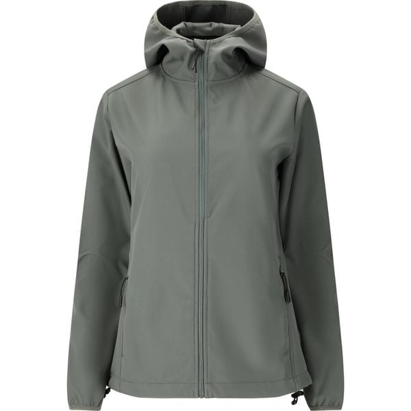 Damska kurtka wodoodporna Whistler Luango. Szare kurtki sportowe damskie Whistler, bez wzorów, z softshellu, bez ramiączek, bez kaptura, na fitness i siłownię. Za 255.00 zł.