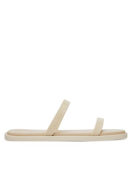 Calvin Klein Klapki Double Bar Slide - Jelly HW0HW02417 Écru. Klapki damskie Calvin Klein, bez wzorów, z syntetyku, bez obcasa, bez zapięcia. Za 149.99 zł.