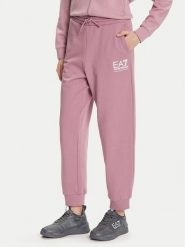 EA7 Emporio Armani Spodnie dresowe 7W000418 AF12473 UA272 Różowy Regular Fit. Czerwone spodnie dresowe damskie EA7 Emporio Armani, bez wzorów, z bawełny. Za 299.99 zł.