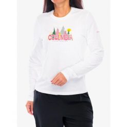 Bluza damska bez kaptura Columbia Ruby Springs Graphic. Białe bluzy damskie Columbia, bez wzorów, sportowe, bez ramiączek, bez kaptura. Za 121.99 zł.