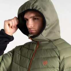 Kurtka turystyczna Dare 2B Torrek Mountain Hybrid. Zielone kurtki męskie Dare 2B, xl, bez wzorów, z materiału, z kapturem. Za 304.50 zł.