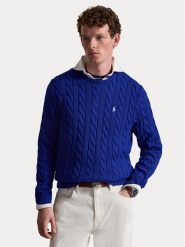 Polo Ralph Lauren Sweter 710775885544 Niebieski Regular Fit. Niebieskie swetry męskie Polo Ralph Lauren, l, bez wzorów, z bawełny, bez kołnierzyka, bez ramiączek. Za 949.99 zł.