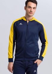 Kurtka treningowa Erima Liga 2.0 avec capuche. Niebieskie kurtki męskie Erima, xl, bez wzorów, z materiału, z kapturem. Za 149.30 zł.