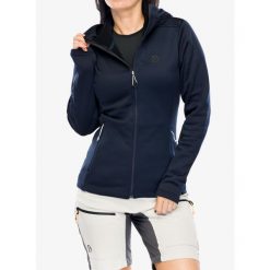Bluza z kapturem damska Didriksons Anneli Full Zip 2. Niebieskie bluzy damskie Didriksons, xs, bez wzorów, bez ramiączek, z kapturem. Za 282.99 zł.
