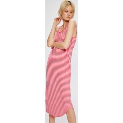 Lauren Ralph Lauren - Koszula nocna. Czerwone koszule nocne damskie Lauren Ralph Lauren, bez wzorów, z bawełny, bez ramiączek. W wyprzedaży za 119.90 zł.
