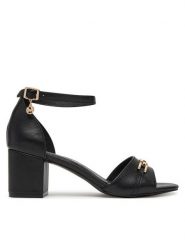 MEXX Sandały MX/022C-HY Czarny. Czarne sandały damskie Mexx, bez wzorów, ze skóry, bez obcasa, na słupku, bez zapięcia. Za 154.99 zł.