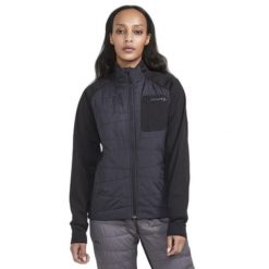 Kurtki narciarskie damskie wodoodporne Craft Core Nordic Training Insulate. Czarne kurtki sportowe damskie Craft, na zimę, bez wzorów, bez ramiączek, bez kaptura, narciarskie. W wyprzedaży za 297.50 zł.