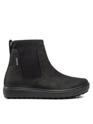 ECCO Botki Soft 7 Tred W GORE-TEX 45046351052 Czarny. Czarne botki damskie ecco, bez wzorów, z gore-texu, bez obcasa, na płaskiej podeszwie, bez zapięcia. Za 749.99 zł.