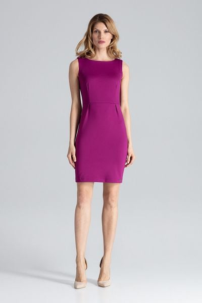 Bordowa Modna Ołówkowa Sukienka Bez Rękawów. Czerwone sukienki damskie Figl, l, bez wzorów, z lycry, wizytowe, bez kołnierzyka, bez ramiączek, ołówkowe. Za 239.00 zł.