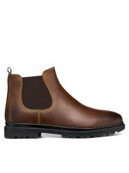 Geox Sztyblety U Andalo U16DDA 00045 C2Q6K Brązowy. Brązowe botki męskie Geox, bez wzorów, ze skóry, bez obcasa, bez zapięcia. Za 549.99 zł.