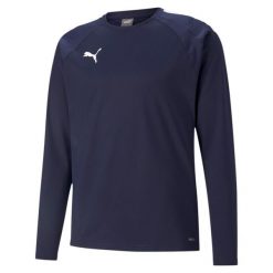 Bluza Puma Teamliga. Białe bluzy męskie Puma, bez wzorów, sportowe, bez ramiączek, bez kaptura. Za 253.00 zł.