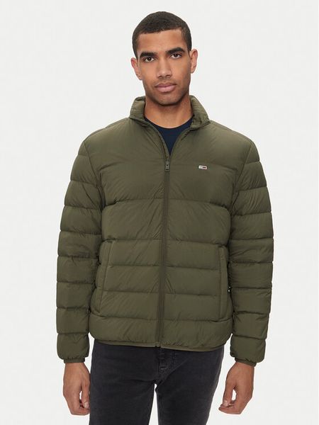 Tommy Jeans Kurtka puchowa DM0DM18909 Zielony Regular Fit. Zielone kurtki męskie Tommy Jeans, m, bez wzorów, z jeansu, bez kaptura. Za 469.99 zł.