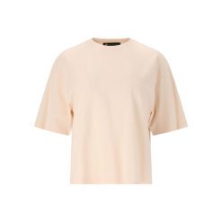 Koszulka do jogi Athlecia London Oversized. Czerwone bluzki damskie Athlecia, bez wzorów, z bawełny, sportowe, bez kołnierzyka, bez ramiączek. W wyprzedaży za 54.90 zł.