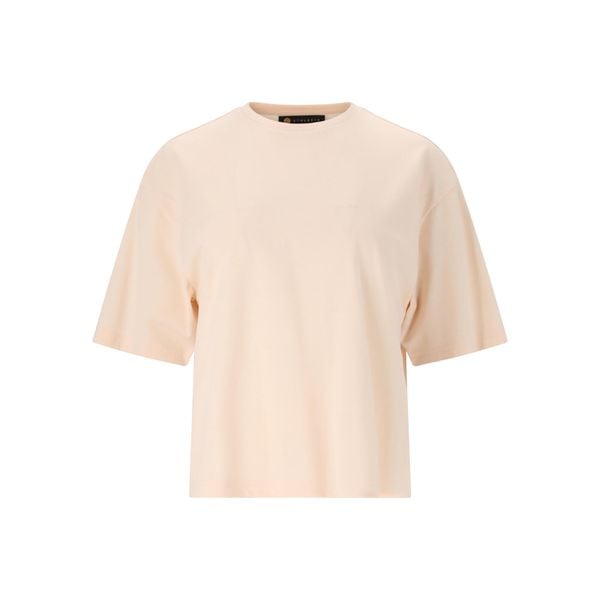 Koszulka do jogi Athlecia London Oversized. Czerwone bluzki damskie Athlecia, bez wzorów, z bawełny, sportowe, bez kołnierzyka, bez ramiączek. W wyprzedaży za 54.90 zł.