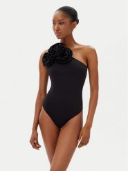 KARL LAGERFELD Body A2W17005 Czarny Slim Fit. Czarne body KARL LAGERFELD, bez wzorów, z bawełny. Za 499.99 zł.