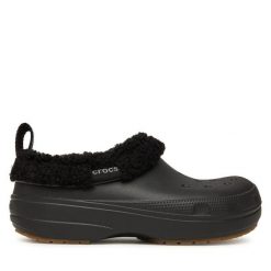 Klapki Crocs. Czarne klapki damskie Crocs, bez wzorów, bez obcasa, bez zapięcia. Za 249.99 zł.