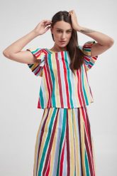 Bluzka damska w paski Ovidio WEEKEND MAX MARA. Bluzki damskie Weekend Max Mara, xs, bez wzorów, bez kołnierzyka, bez ramiączek. W wyprzedaży za 307.44 zł.