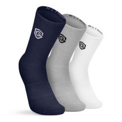 Skarpetki golfowe unisex z bawełny organicznej. Białe skarpetki damskie SIROKO, bez wzorów, z bawełny. W wyprzedaży za 36.95 zł.