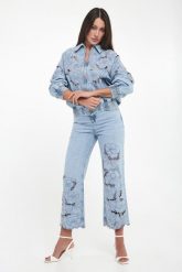 Jeansy damskie ażurowe LIU JO. Jeansy damskie Liu Jo, w ażurowe wzory, z jeansu. Za 1,079.00 zł.