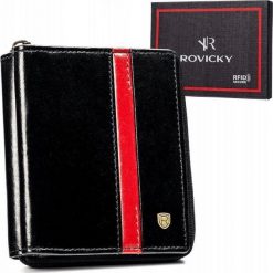 Rovicky Mały, skórzany portfel męski na suwak - Rovicky NoSize. Portfele męskie ROVICKY, bez wzorów. Za 175.39 zł.