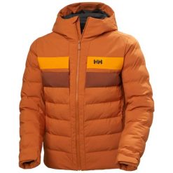 Kurtka puchowa Helly Hansen Bossanova. Brązowe kurtki sportowe męskie Helly Hansen, na zimę, m, bez wzorów, z materiału, z kapturem, narciarskie. Za 1,170.50 zł.