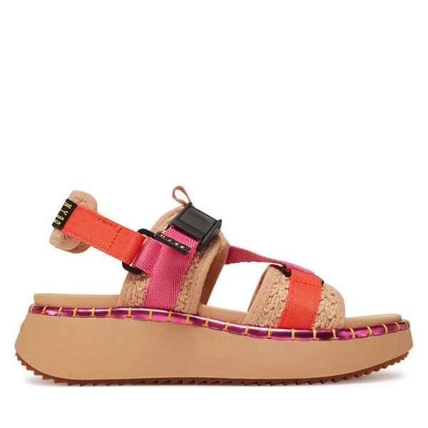 Sandały Steve Madden. Brązowe sandały damskie Steve Madden, bez wzorów, bez obcasa, na koturnie, bez zapięcia. Za 359.99 zł.