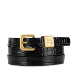 Pasek Damski GINO ROSSI. Czarne paski damskie Gino Rossi, bez wzorów. Za 99.99 zł.