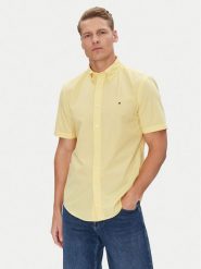 Tommy Hilfiger Koszula MW0MW37584 Żółty Regular Fit. Żółte koszule męskie Tommy Hilfiger, m, bez wzorów, z bawełny, bez kołnierzyka, bez ramiączek. Za 179.99 zł.