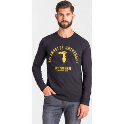 LONGSLEEVE Trussardi Jeans. Czarne bluzy męskie TRUSSARDI JEANS, l, bez wzorów, z bawełny, bez ramiączek, bez kaptura. Za 299.00 zł.
